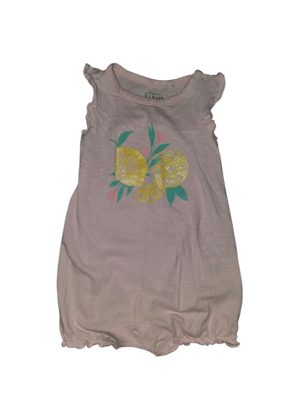 7/6/19. Laughing Llama Babygirl Pink Lemon Graphic One-Piece Bodysuit